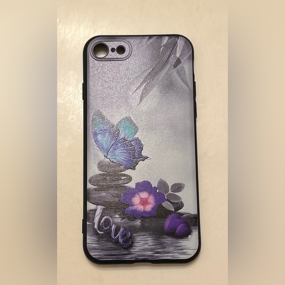 iPhone 7/8 Butterfly Love Art Glossy Silicone Soft Case NWOT - Picture 6 of 7